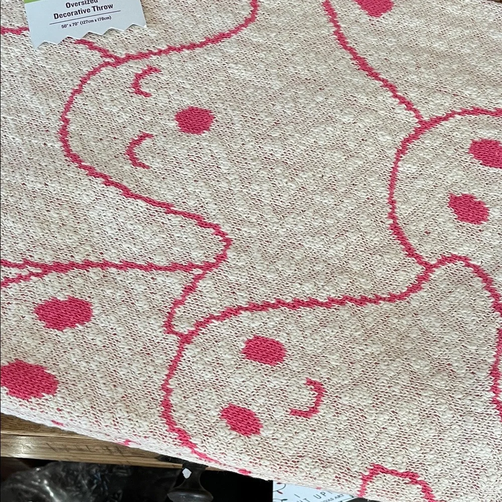 Ghost Party Oversized Decorative Throw - pink